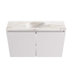 MONDIAZ TURE-DLUX Meuble toilette - 80cm - Cale - EDEN - vasque Frappe - position centrale - sans trou de robinet SW1102670