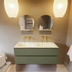 MONDIAZ VICA-DLUX Ensemble meuble de salle de bains - 120cm - meuble bas army - 2 tiroirs - lavabo encastré cloud double - sans trous de robinet - version haute 60cm - frape SW1088703