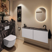 MONDIAZ TURE-DLUX meuble WC 120 cm Cale. EDEN lavabo Lava position droite. Avec 1 trou de robinet. SW1103698
