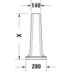 Duravit 1930 - Zuil, 30x28 cm, wit 0293385