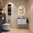 MONDIAZ TURE-DLUX Meuble toilette - 80cm - Clay - EDEN - vasque Lava - position centrale - 1 trou de robinet SW1103734