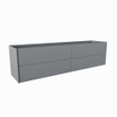 Mondiaz TENCE Meuble sous vasque - 190x45x50cm - 4 tiroirs - push to open - softclose - 2 découpes gauche et droite - Plata SW1016466