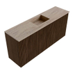 Mondiaz JOYA-DLUX 90cm meuble de salle de bains - couleur Walnut - Vasque FAYE position Milieu Sans trou de robinet couleur Saba. SW1424657