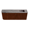 Mondiaz JOYA-DLUX Meuble de salle de bains 111.6cm - arrondi gauche couleur Ruby - Vasque FAYE position Droite 1 trou de robinet couleur Sombra. SW1425703