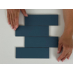 Equipe Cerámicas Kalma wandtegel - 6x18.6cm - Deep Blue mat (blauw) SW1159379