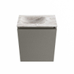 MONDIAZ TURE-DLUX 40cm toiletmeubel Smoke. EDEN wastafel Glace positie links. Met 1 kraangat. SW1103553