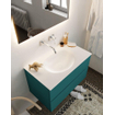 Mondiaz VICA Ensemble de meuble de salle de bain - 80cm - meuble sous-vasque smag - 2 tiroirs - lavabo moon milieu - sans trou de robinet version XL 60cm haut SW1090106