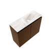 MONDIAZ TURE-DLUX Meuble pour toilettes 60 cm Rust. EDEN lavabo Frappe position droite. Avec 1 trou de robinet. SW1102973