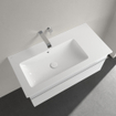 Villeroy & Boch Venticello Lavabo pour meuble avec lavabo gauche 100x50cm sans trou pour robinetterie avec trop plein blanc 1025130