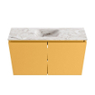 MONDIAZ TURE-DLUX Meuble de toilette 80cm Ocher. Lavabo EDEN Glace position centrale. Sans trou de robinet. SW1103439
