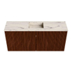 Mondiaz JOYA-DLUX 90cm meuble de salle de bains - couleur Ruby - Vasque FAYE position Milieu 1 trou de robinet couleur Nata. SW1425439