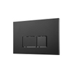 QeramiQ Dely Toiletset - 36.3x51.7cm - diepspoel - rimless - Geberit UP320 inbouwreservoir - softclose toiletzitting - mat zwarte bedieningsplaat - rechtehoekige knoppen - zwart mat SW804619