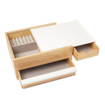 Umbra Stoblanc boîte de rangement 26x22x12cm Bois Blanc/naturel SW539386