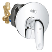 GROHE Euroeco Badmengkraan - inbouw - eengreeps - met omstel - rond - chroom SW1077321