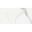 Cifre Ceramica Statuario wand- en vloertegel - 60x120cm - 10mm - Vierkant - gerectificeerd - Marmerlook - Wit/zwart glans SW542091