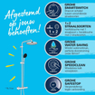 GROHE Vitalio Start 250 Regendoucheset - hoofddouche 25cm - ronde handdouche - 2 straalsoorten - met douchethermostaat - chroom SW1028253