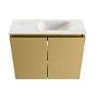 MONDIAZ TURE-DLUX Meuble toilette - 60cm - Oro - EDEN - vasque Ostra - position droite - sans trou de robinet SW1104964