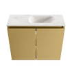 MONDIAZ TURE-DLUX Meuble WC 60cm Oro. Lavabo EDEN Ostra position droite. Sans trou de robinet. SW1104964