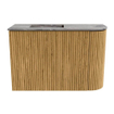 Mondiaz JOYA-DLUX 61.6cm toiletmeubel - ronding rechts kleur Oak - Wastafel FAYE positie Links 1 kraangat kleur Sombra. SW1424274