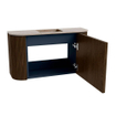 Mondiaz JOYA-DLUX 73.2cm toiletmeubel - ronding links en rechts kleur Walnut - Wastafel FAYE positie Midden Zonder kraangat kleur Saba. SW1424684