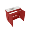 MONDIAZ TURE-DLUX Meuble toilette - 60cm - Fire - EDEN - vasque Ostra - position gauche - 1 trou de robinet SW1104836