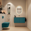 MONDIAZ TURE-DLUX meuble de toilettes 100 cm Smag. lavabo EDEN Opalo position milieu. Sans trou de robinet. SW1104580