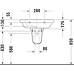 Duravit D-code wastafel 65x48cm 1 kraangat met overloop wit 0295855