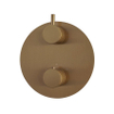 Wiesbaden Caral élément de finition rond pour thermostat encastré 2 voies brossé bronze cuivre PVD SW999882