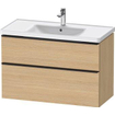 Duravit D-neo Meuble sous vasque 98.4x45.2x62.5cm 2 tiroirs Chêne naturel mat SW640743