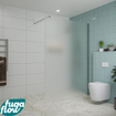 FugaFlow Eccelente Vetro Douche à l'italienne - 140x200cm - verre satiné - Chrome SW1124761
