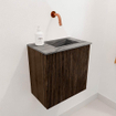Mondiaz JOYA-DLUX Meuble de toilette 40cm - couleur Walnut - Vasque FAYE position Droite Sans trou de robinet couleur Sombra. SW1424699