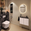 MONDIAZ TURE-DLUX Meuble toilette - 60cm - Rosee - EDEN - vasque Lava - position gauche - 1 trou de robinet SW1103987