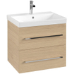 Villeroy & Boch Avento meuble sous lavabo - 2 tiroirs extractibles - 576 x 514 x 484 mm - Chêne Nordic SW971884