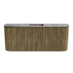 Mondiaz JOYA-DLUX 103.2cm toiletmeubel - ronding links en rechts kleur Dusk - Wastafel FAYE positie Midden 1 kraangat kleur Sombra. SW1426186
