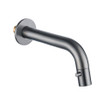 QeramiQ Fuente Ensemble de Lavabo - 40x21.5x12cm - lisse - demi-rond - sans trou pour robinet - céramique - ensemble de robinet gunmetal - bouchon de vidange - siphon abaissé - beige SW1233117