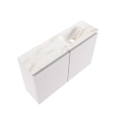MONDIAZ TURE-DLUX meuble WC 80cm Cale. lavabo EDEN Frappe position droite. Avec 1 trou de robinet. SW1102703