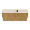 Mondiaz JOYA-DLUX 100cm meuble de toilette - couleur Oak - Vasque FAYE position Milieu Sans trou de robinet couleur Meli. SW1423958
