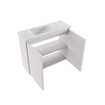 MONDIAZ TURE-DLUX meuble WC 60 cm Cale. EDEN lavabo Opalo position gauche. Sans trou de robinet. SW1104249