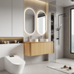 Saniclass Terra Ensemble meuble de salle de bain - 120x42x45,5 cm - plan Sandwood (chêne clair) - 2 tiroirs - Sandwood (chêne clair) SW1441235