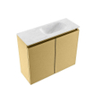 MONDIAZ TURE-DLUX Meuble toilette - 60cm - Oro - EDEN - vasque Opalo - position droite - sans trou de robinet SW1104417