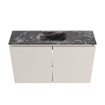 MONDIAZ TURE-DLUX Meuble toilette - 80cm - Linen - EDEN - vasque Lava - position centrale - 1 trou de robinet SW1103865