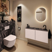 MONDIAZ TURE-DLUX Meuble toilette - 100cm - Rosee - EDEN - vasque Lava - position droite - 1 trou de robinet SW1103993