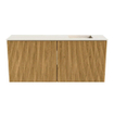 Mondiaz JOYA-DLUX 90cm toiletmeubel - kleur Oak - Wastafel FAYE positie Rechts Zonder kraangat kleur Meli. SW1423940