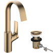 Hansgrohe Vivenis Mitigeur de lavabo - 21cm - monocommande - bec orientable - tirette de vidage - bronze brossé SW1387707