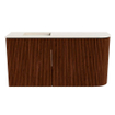 Mondiaz JOYA-DLUX 81.6cm toiletmeubel - ronding rechts kleur Ruby - Wastafel FAYE positie Links 1 kraangat kleur Meli. SW1425372