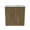 Mondiaz JOYA-DLUX 40cm toiletmeubel - kleur Dusk - Wastafel FAYE positie Links Zonder kraangat kleur Opalo. SW1426222