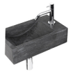 Differnz furan ensemble de lave-mains mélangeur incurvé chro avec 40 x 23 x 11 cm calcaire SW705362