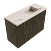 Mondiaz JOYA-DLUX 60cm toiletmeubel - kleur Shadow - Wastafel FAYE positie Rechts Zonder kraangat kleur Nata. SW1424963