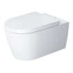 Toilettes suspendu Duravit Starck Me à fond creux sans bride avec HygienGlaze 37x57cm avec fixation dissimulée blanc mat SW358222