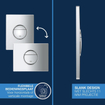 Grohe Solido Start Round toiletset diepspoel - rimless - Grohe Solido inbouwreservoir - softclose toiletzitting - bedieningsplaat chroom SW1244473
